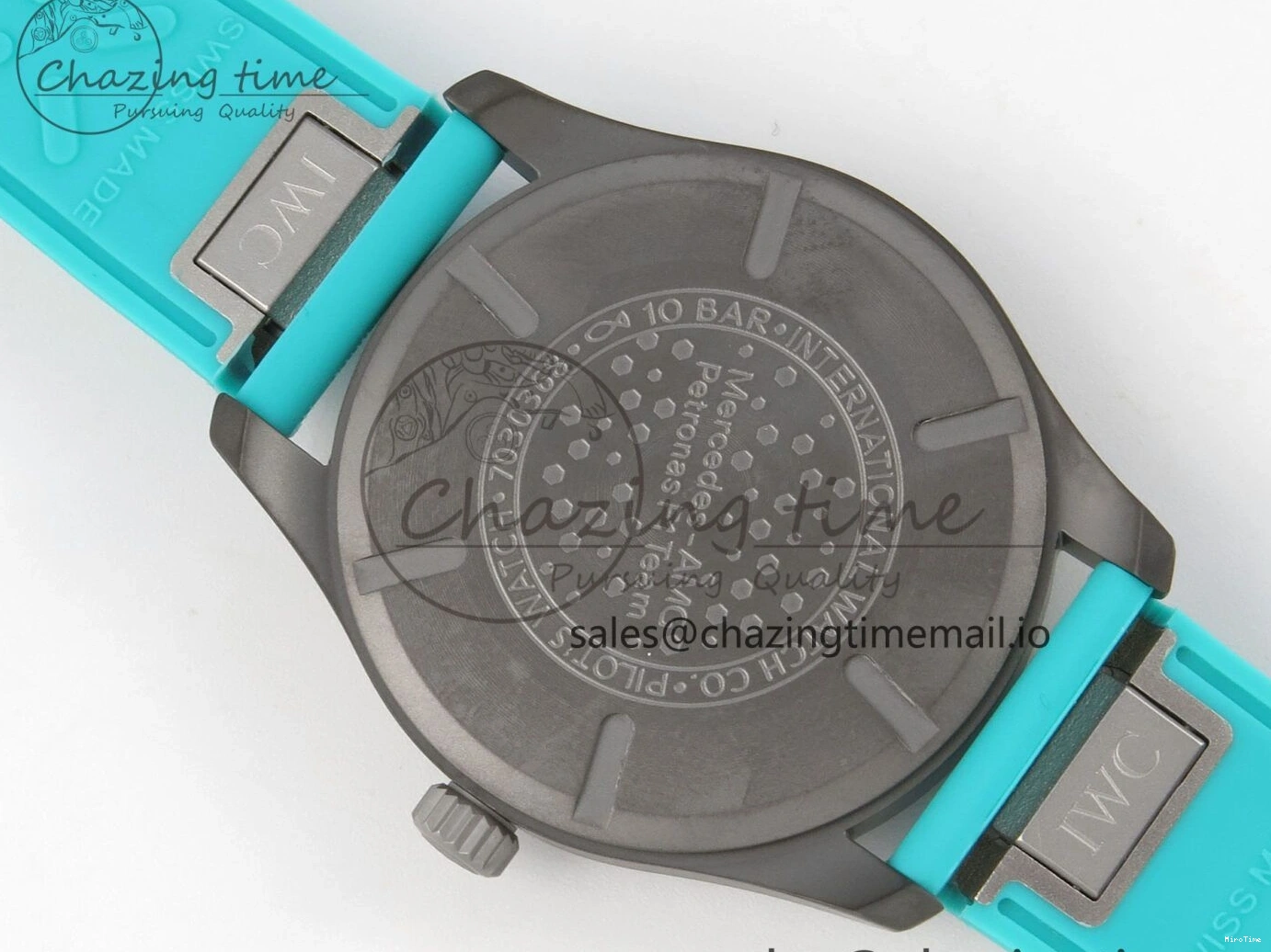 MIROTIME 0102 Pilot Mark XX BLSF 1:1 Best Edition Black Blue Dial on Blue Rubber Strap MIYOTA Sleek 6989